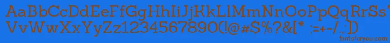 Sanchezregular-fontti – ruskeat fontit sinisellä taustalla