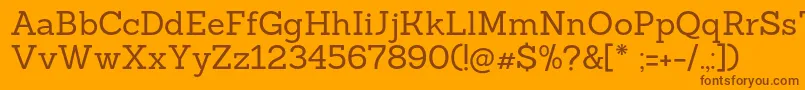 Sanchezregular Font – Brown Fonts on Orange Background