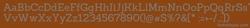 Sanchezregular Font – Gray Fonts on Brown Background