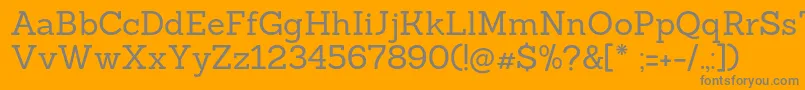 Sanchezregular Font – Gray Fonts on Orange Background