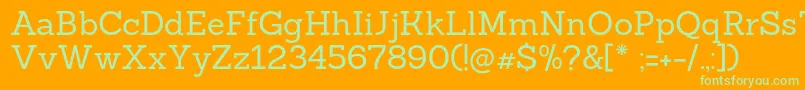 Sanchezregular Font – Green Fonts on Orange Background