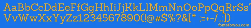 Sanchezregular Font – Orange Fonts on Blue Background