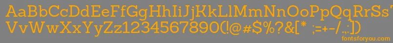 Sanchezregular Font – Orange Fonts on Gray Background