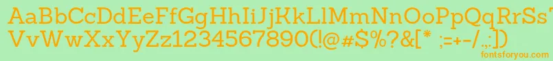 Sanchezregular Font – Orange Fonts on Green Background