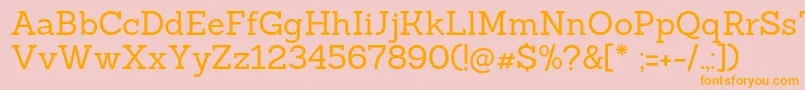 Sanchezregular Font – Orange Fonts on Pink Background