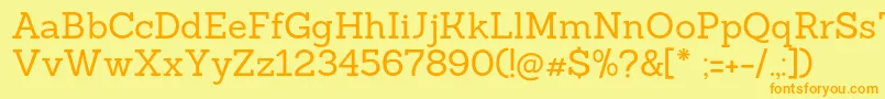 Sanchezregular Font – Orange Fonts on Yellow Background