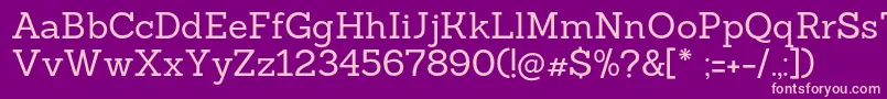 Sanchezregular Font – Pink Fonts on Purple Background