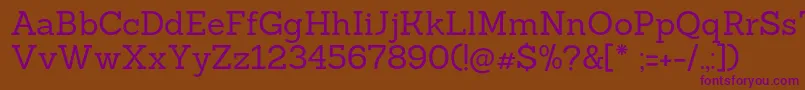 Sanchezregular Font – Purple Fonts on Brown Background