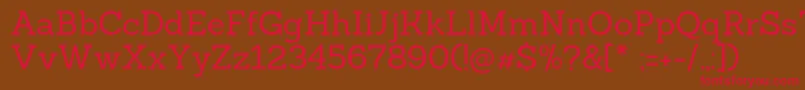 Sanchezregular Font – Red Fonts on Brown Background