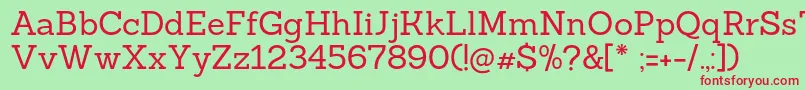 Sanchezregular Font – Red Fonts on Green Background