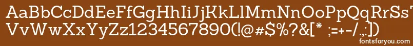 Sanchezregular Font – White Fonts on Brown Background