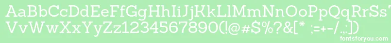 Sanchezregular Font – White Fonts on Green Background