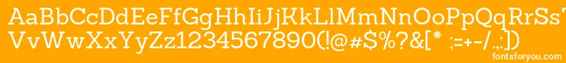 Sanchezregular Font – White Fonts on Orange Background