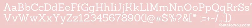 Шрифт Sanchezregular – белые шрифты на розовом фоне
