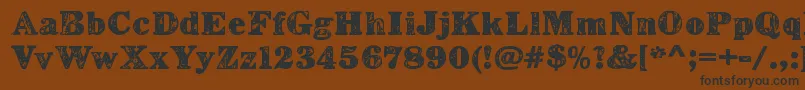 LerkuRegular Font – Black Fonts on Brown Background