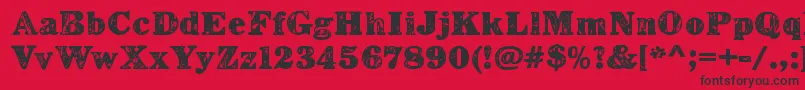 LerkuRegular Font – Black Fonts on Red Background