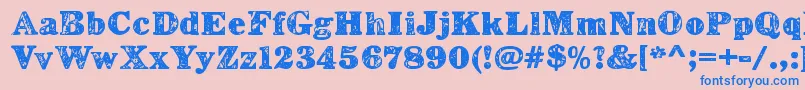 LerkuRegular Font – Blue Fonts on Pink Background