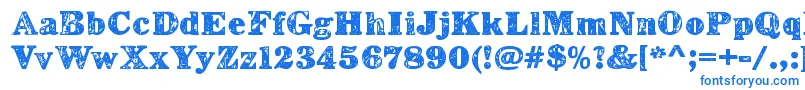 LerkuRegular Font – Blue Fonts on White Background