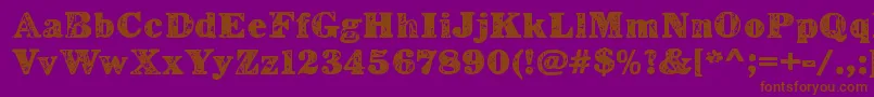 LerkuRegular Font – Brown Fonts on Purple Background