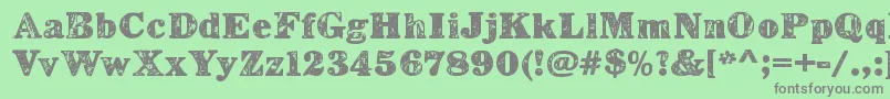 LerkuRegular Font – Gray Fonts on Green Background