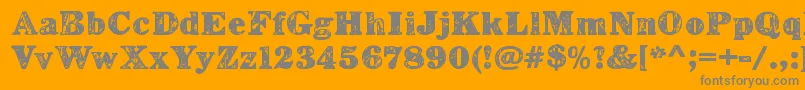 LerkuRegular-Schriftart – Graue Schriften auf orangefarbenem Hintergrund