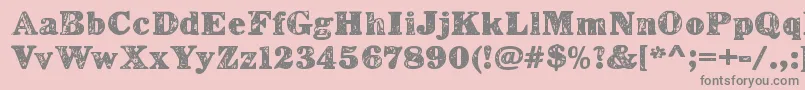 LerkuRegular Font – Gray Fonts on Pink Background