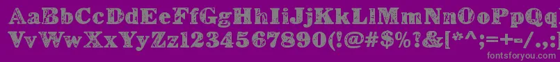 LerkuRegular Font – Gray Fonts on Purple Background