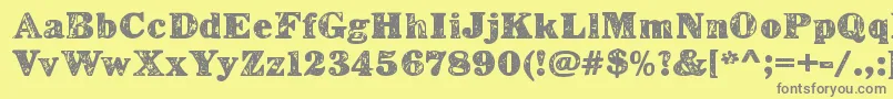 LerkuRegular Font – Gray Fonts on Yellow Background