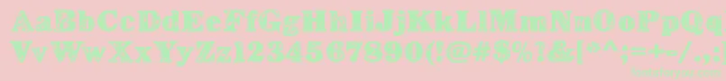 LerkuRegular Font – Green Fonts on Pink Background