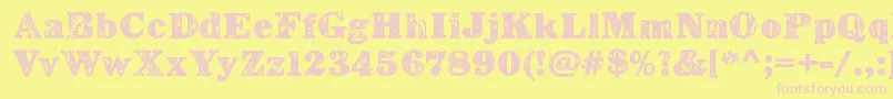 LerkuRegular Font – Pink Fonts on Yellow Background