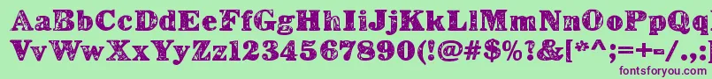 LerkuRegular Font – Purple Fonts on Green Background