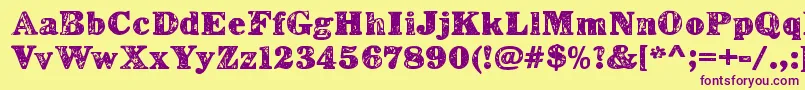 LerkuRegular Font – Purple Fonts on Yellow Background