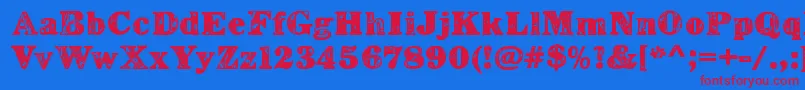 LerkuRegular Font – Red Fonts on Blue Background