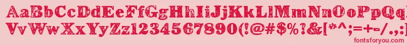 LerkuRegular Font – Red Fonts on Pink Background