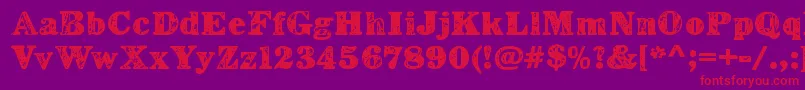 LerkuRegular Font – Red Fonts on Purple Background
