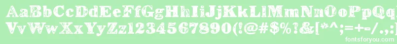 LerkuRegular Font – White Fonts on Green Background