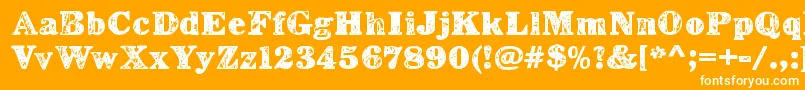 LerkuRegular Font – White Fonts on Orange Background