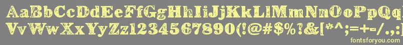 LerkuRegular Font – Yellow Fonts on Gray Background