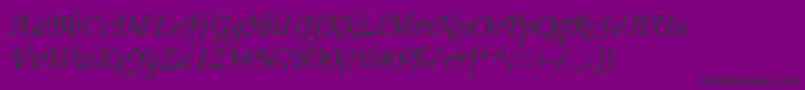 Шрифт SuggardbItalic – чёрные шрифты на фиолетовом фоне