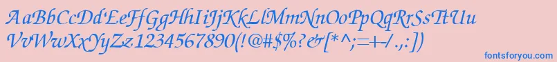 SuggardbItalic Font – Blue Fonts on Pink Background