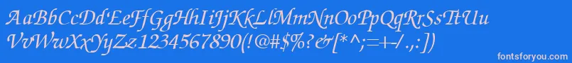 SuggardbItalic Font – Pink Fonts on Blue Background