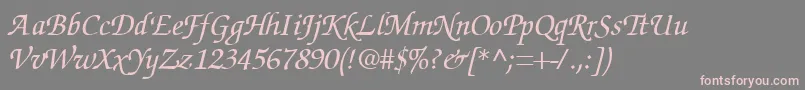 SuggardbItalic Font – Pink Fonts on Gray Background
