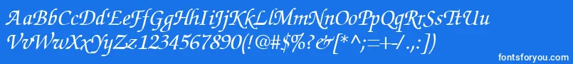 Шрифт SuggardbItalic – белые шрифты на синем фоне