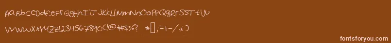 Шрифт LettersFromHome – розовые шрифты на коричневом фоне