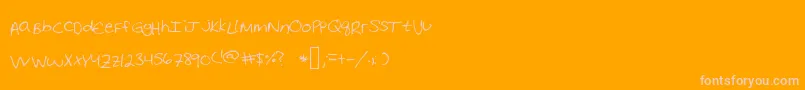 More about LettersFromHome Font LettersFromHome Font – Pink Fonts on Orange Background
