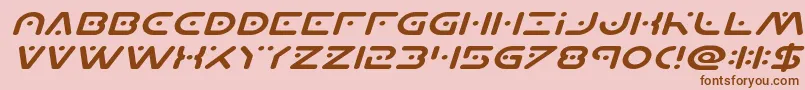 Planetxcompactexpandital Font – Brown Fonts on Pink Background