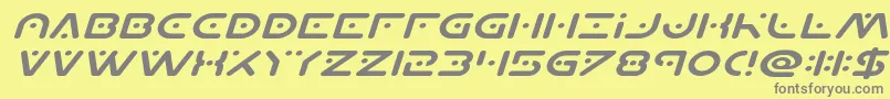 Planetxcompactexpandital Font – Gray Fonts on Yellow Background