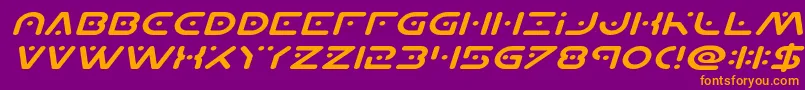 Planetxcompactexpandital Font – Orange Fonts on Purple Background