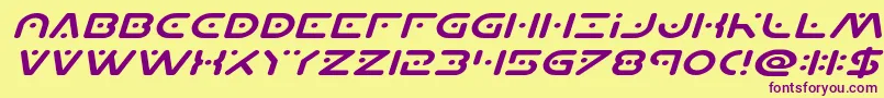 Planetxcompactexpandital Font – Purple Fonts on Yellow Background