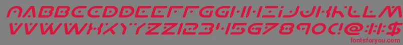 Planetxcompactexpandital Font – Red Fonts on Gray Background